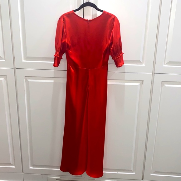 Red Silk Dress - Picture 2 of 9